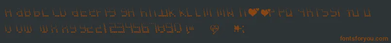 Naujokslove Font – Brown Fonts on Black Background