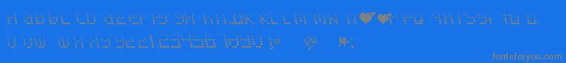 Naujokslove Font – Gray Fonts on Blue Background