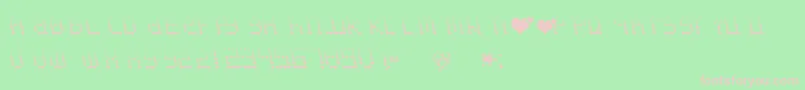 Naujokslove Font – Pink Fonts on Green Background