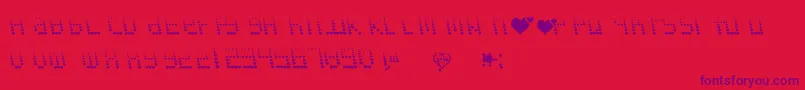 Naujokslove Font – Purple Fonts on Red Background