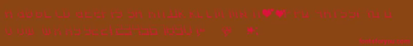 Naujokslove Font – Red Fonts on Brown Background