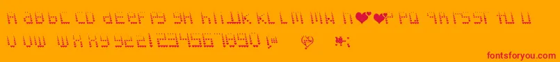 fuente Naujokslove – Fuentes Rojas Sobre Fondo Naranja