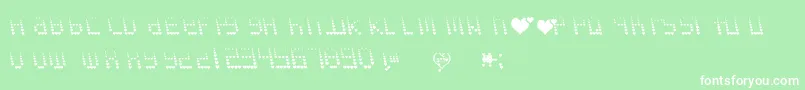 Naujokslove Font – White Fonts on Green Background