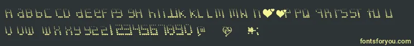 Naujokslove Font – Yellow Fonts on Black Background