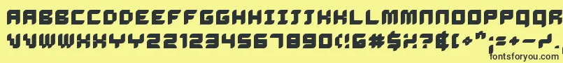 DelilahBold Font – Black Fonts on Yellow Background