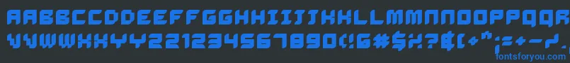 DelilahBold Font – Blue Fonts on Black Background