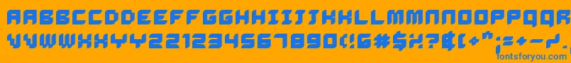 DelilahBold Font – Blue Fonts on Orange Background