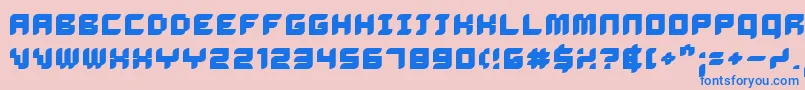 DelilahBold Font – Blue Fonts on Pink Background