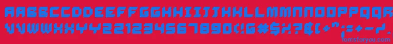 DelilahBold-fontti – siniset fontit punaisella taustalla