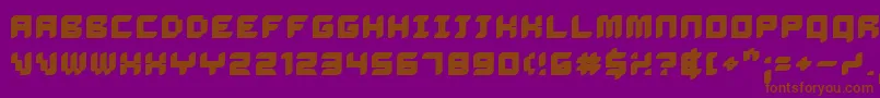DelilahBold-Schriftart – Braune Schriften auf violettem Hintergrund