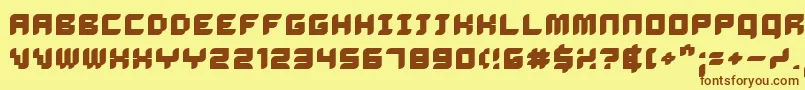 DelilahBold Font – Brown Fonts on Yellow Background