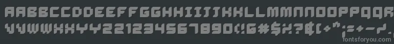 DelilahBold-fontti – harmaat kirjasimet mustalla taustalla