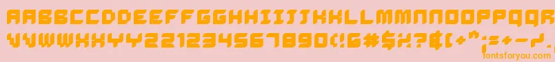 DelilahBold Font – Orange Fonts on Pink Background