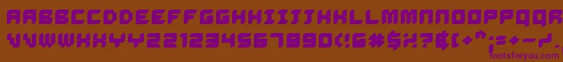 DelilahBold Font – Purple Fonts on Brown Background