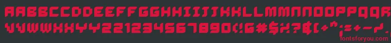 フォントDelilahBold – 黒い背景に赤い文字