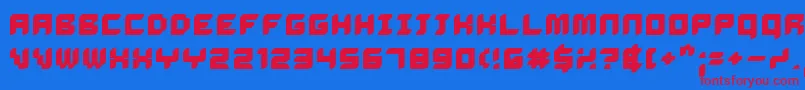 DelilahBold Font – Red Fonts on Blue Background