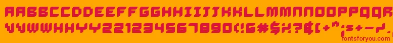 DelilahBold Font – Red Fonts on Orange Background