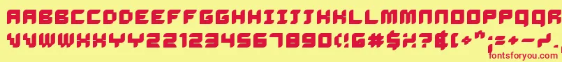 DelilahBold Font – Red Fonts on Yellow Background