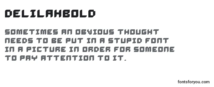 Review of the DelilahBold Font