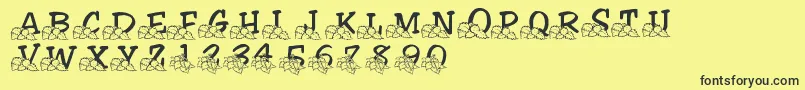 LmsLindalicious Font – Black Fonts on Yellow Background