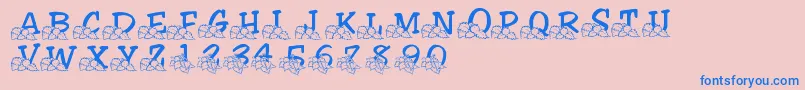 LmsLindalicious Font – Blue Fonts on Pink Background