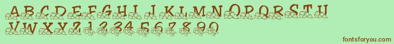 LmsLindalicious Font – Brown Fonts on Green Background