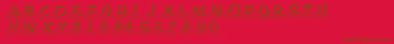 More about LmsLindalicious Font LmsLindalicious Font – Brown Fonts on Red Background