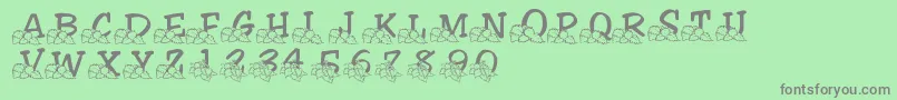 LmsLindalicious Font – Gray Fonts on Green Background