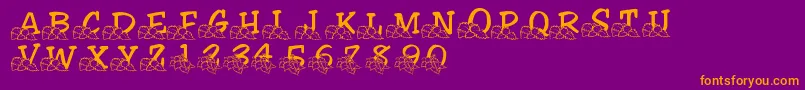 LmsLindalicious Font – Orange Fonts on Purple Background