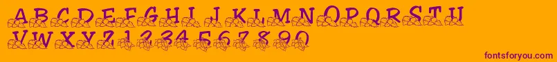 LmsLindalicious Font – Purple Fonts on Orange Background