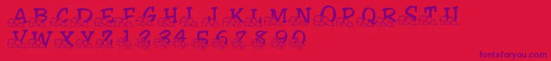 LmsLindalicious Font – Purple Fonts on Red Background