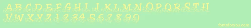 LmsLindalicious Font – Yellow Fonts on Green Background