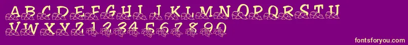 LmsLindalicious Font – Yellow Fonts on Purple Background