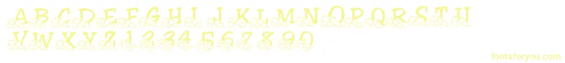 LmsLindalicious Font – Yellow Fonts on White Background