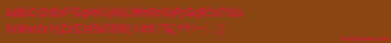 BlueHighwayCondensed Font – Red Fonts on Brown Background