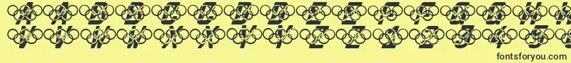 Olympia2000 Font – Black Fonts on Yellow Background