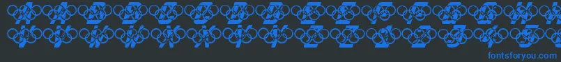 Olympia2000 Font – Blue Fonts on Black Background