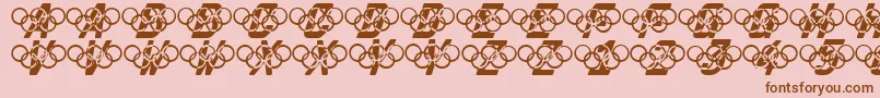 Olympia2000 Font – Brown Fonts on Pink Background