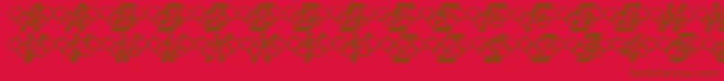 Olympia2000 Font – Brown Fonts on Red Background