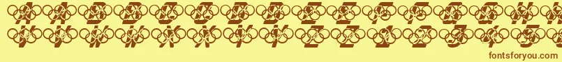Olympia2000 Font – Brown Fonts on Yellow Background