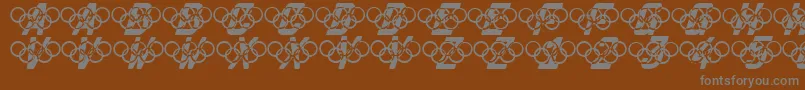 Czcionka Olympia2000 – szare czcionki na brązowym tle