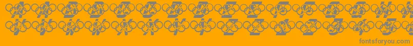 Więcej informacji o czcionce Olympia2000 Czcionka Olympia2000 – szare czcionki na pomarańczowym tle