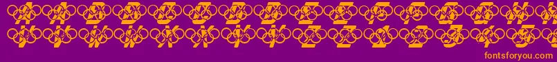 Olympia2000 Font – Orange Fonts on Purple Background