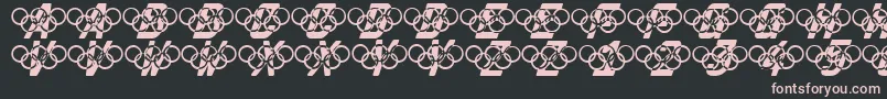 Olympia2000 Font – Pink Fonts on Black Background