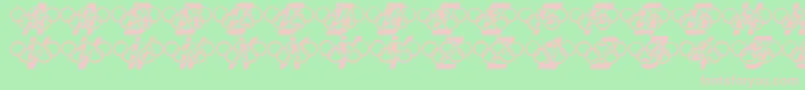 Olympia2000 Font – Pink Fonts on Green Background
