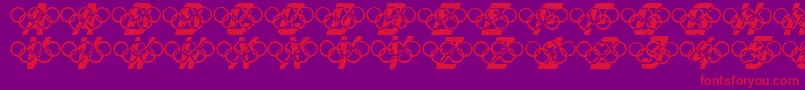 Olympia2000 Font – Red Fonts on Purple Background