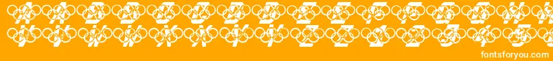 Olympia2000 Font – White Fonts on Orange Background