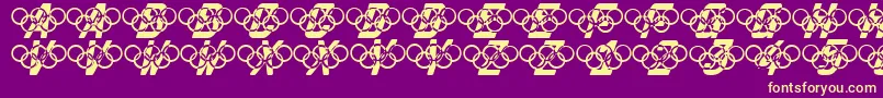 Czcionka Olympia2000 – żółte czcionki na fioletowym tle