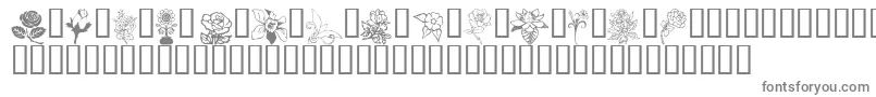 フォントFloralDesign – 白い背景に灰色の文字