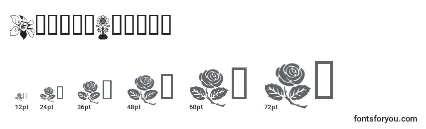 Größen der Schriftart FloralDesign